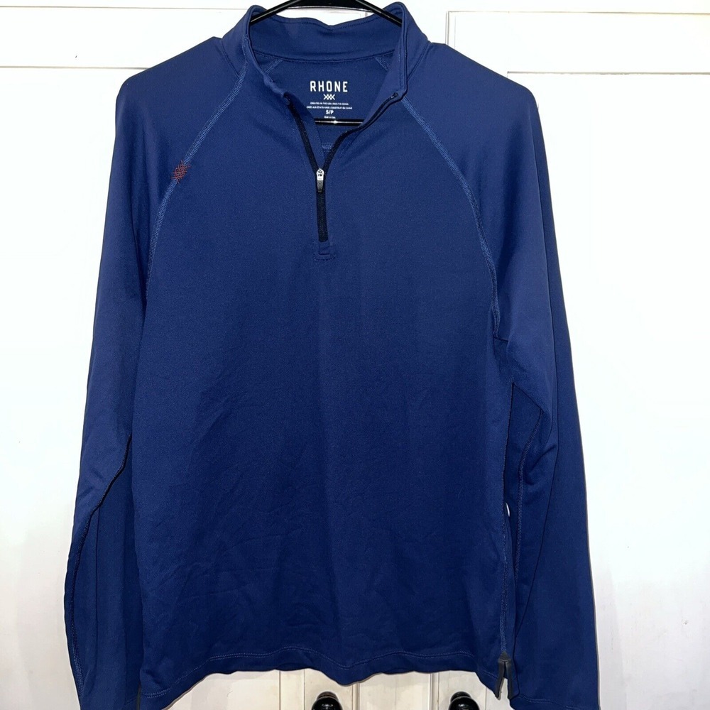 RHONE Men’s Navy Blue Quarter-Zip Pullover